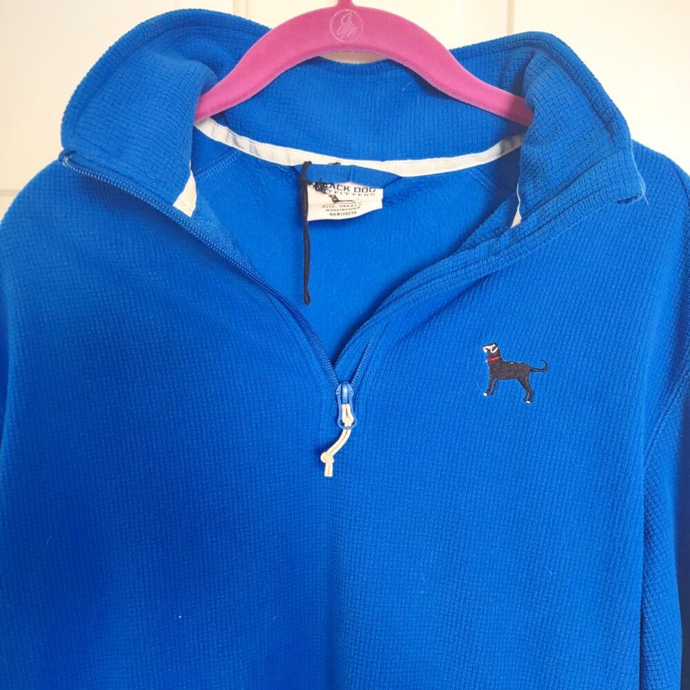 Black Dog Outfitters Blue Fleece 1/4 Zip-Up Men's Size Small